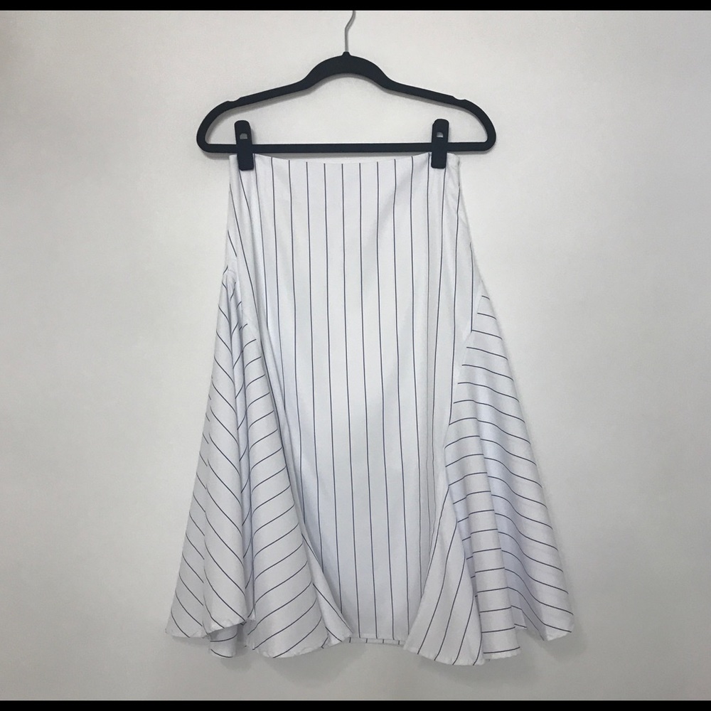 J.O.A. Striped Fit-and-Flare Midi Skirt - Picture 2 of 6